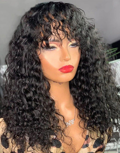 Glueless Deep Curly 13x4 Lace Front Wig With Bangs丨jessies Wig Jessies Wig 2818