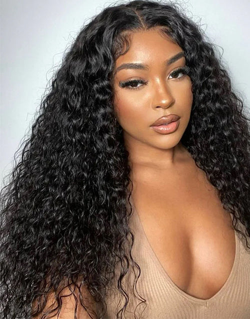 6x5 Lace Freetress Cap Drawstring Wig Water Wave Glueless Pre Cut Lace Wig