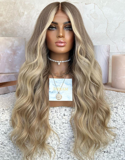 Luxury Wig Human Hair Wigs With Balayage Wavy Lace Front Human Hair Wigs for Women